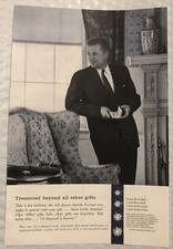 1959 De Beers Original Print Ad Full Page - Treasured Beyond All Other Vintage
