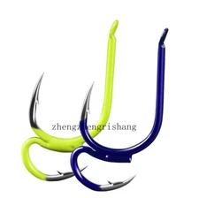 20Pcs Double Hook High-carbon Steel Two Strength Tip Sharp for Sea Fishing 3-12#