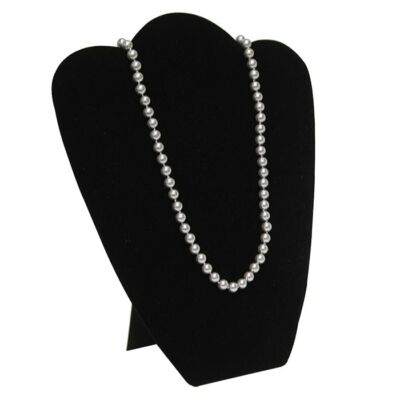 Black Velvet Necklace Chain Jewelry Display Holder Padded Neckform Easel Stand