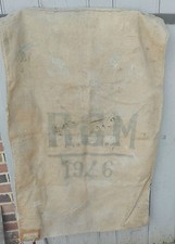 Ancien sac en toile de jute à grains RGM, engrais... Detournable années 40. A394