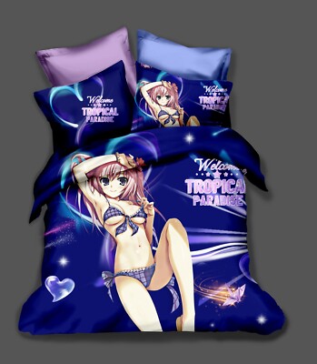 3D Mädchen Sexy Anime Cartoon Quilt Cover Set Bettwäsche Sets Kissenbezüge 64