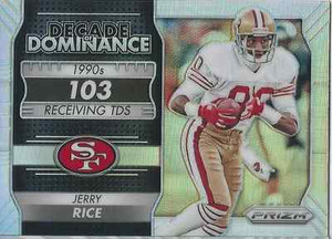 Jerry Rice 2016 Panini Prizm Decade of Dominance insert parallel card