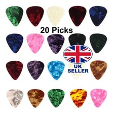 20x GUITAR PICKS/PLECTRUMS Acoustic Bass Electric Guitars Ukulele UK Supplier