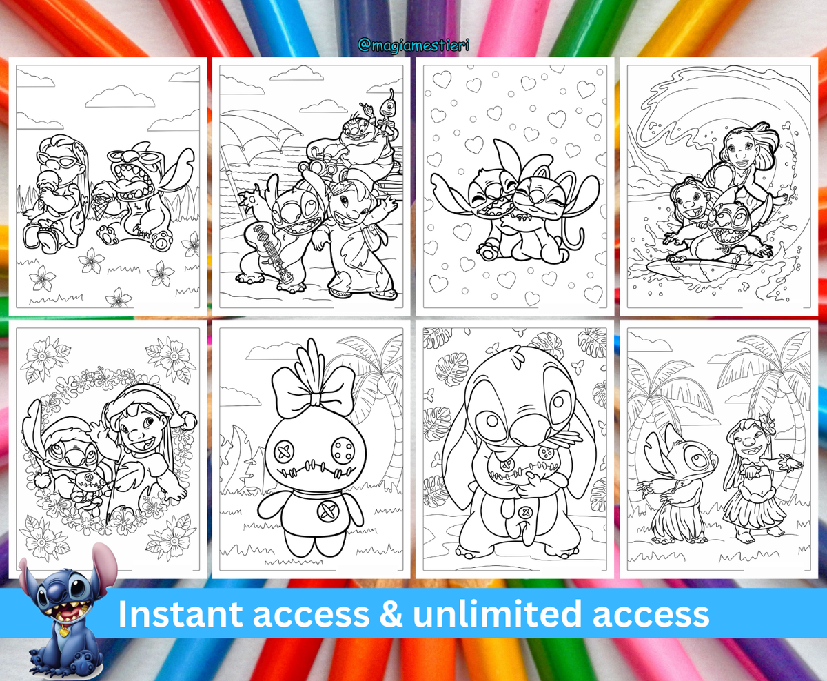 Disney Stitch Coloring Pages