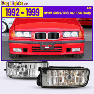 For BMW 3 Series E36 M3 1992-1998 Replacement Fog Lights Bumper Lamp Clear Lens