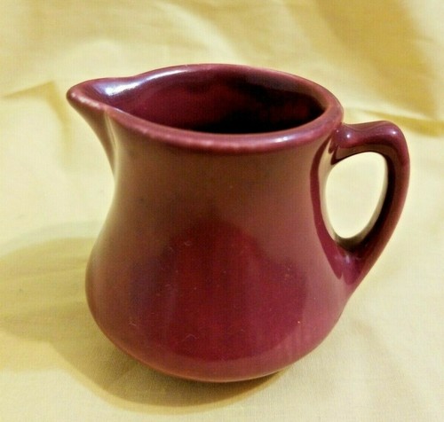 Vintage Shenango China Small Creamer Burgundy 2 5/8" Tall - 第 1/7 張圖片