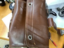 Vintage Leather Camera Compartment Case Bag Brown