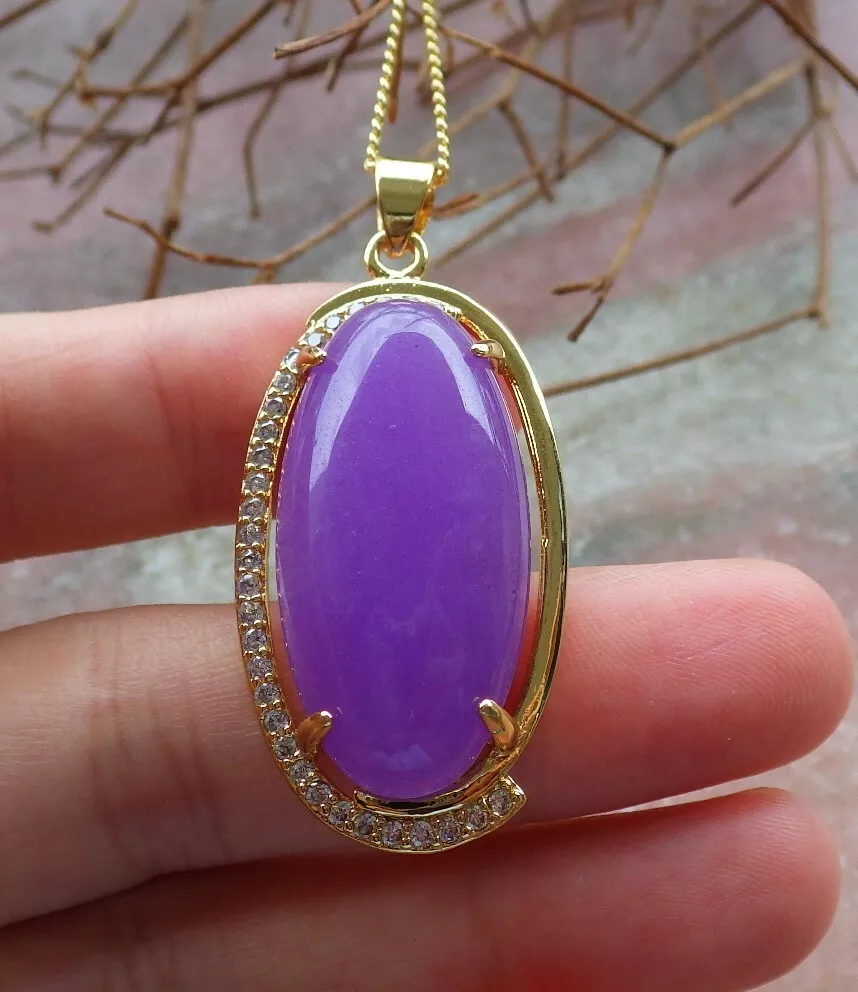 Purple jade pendant sale