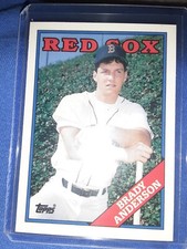 Brady Anderson Rookie 1988 Topps Traded baseball card 5T Red Sox RC MVP HOF MLB. rookie card picture