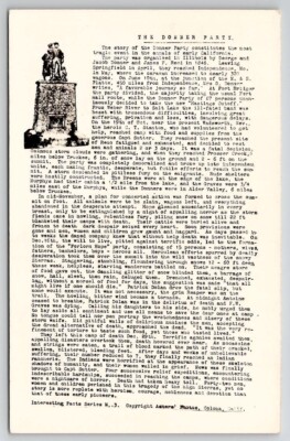 Donner Party Story RPPC c1930s Real Photo  Postcard B31
