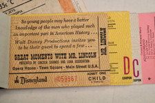 Disneyland vintage theme park ticket books and parking passes
