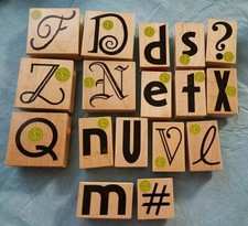 Alphabet Letter and Punctuation Rubber Stamps