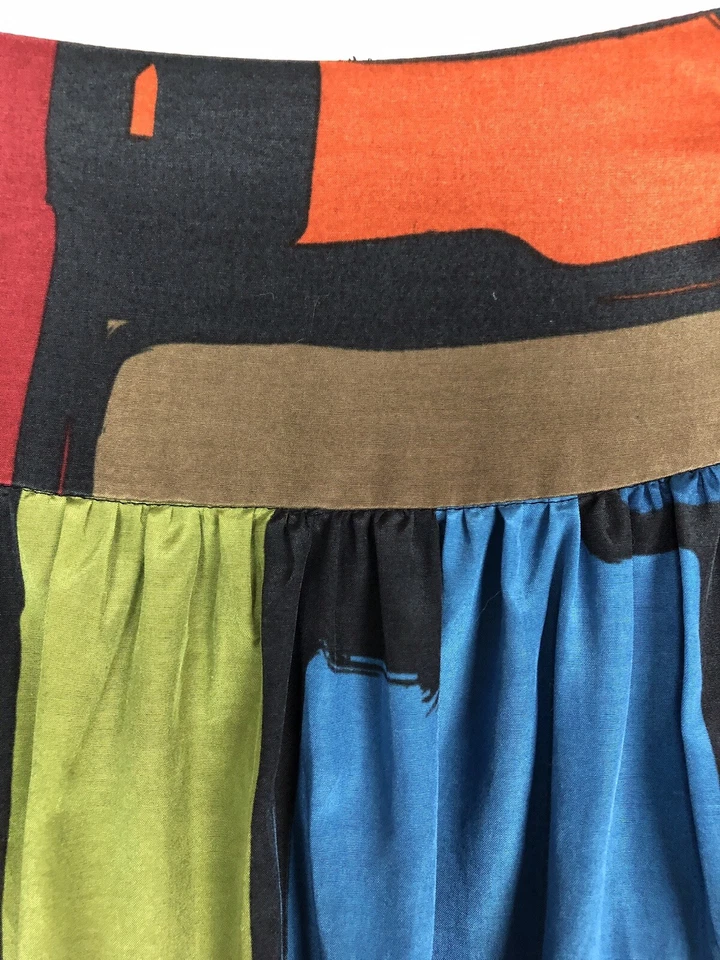 NUEVO CON ETIQUETAS Falda Kensie Mezcla Seda Talla 14 Multicolor Hasta la Rodilla Acampanada $68 Forrada 36"W Foto 2 de 4