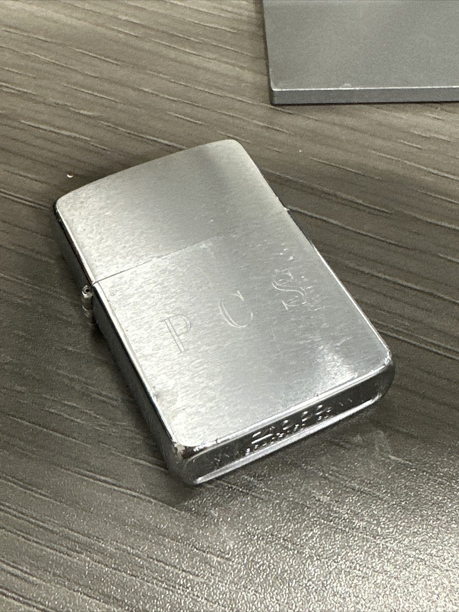 1985 Classic Vintage Zippo Lighter - Brushed Chrome Finish | eBay