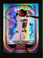 2021 Bowman Chrome Scouts Top 100 Aqua Refractor #'d /125 #BTP85 Trevor Larnach