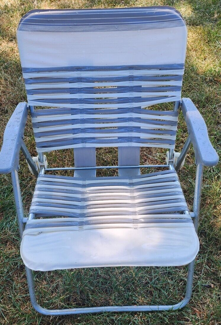 Jelly PVC Vinyl Tubing Y2K Vintage Plastic Folding Lawn Beach