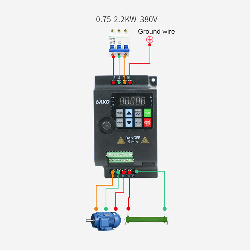 Frequenzumrichter VFD – 220V/380V, 1,5kW Bis 5,5kW, Wählbar – NEU, China