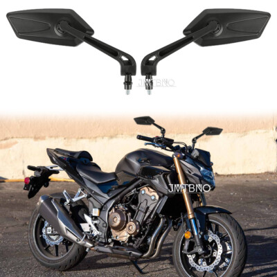 2PCS For Honda CB300F 750 900 500F 1100SF Black Motorcycle Rearview Side Mirrors