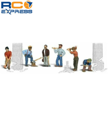Woodland Scenics HO Scale Lumberjacks - Set Di Figure Dipinte A Mano Per Modellismo Ferroviario (WOOA1876)