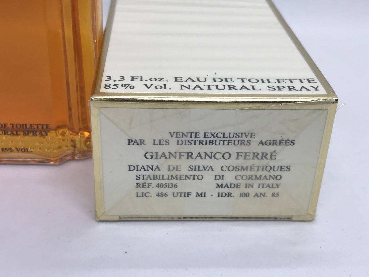 Rare! First 1985 Formula Gianfranco Ferre Eau de Toilette
