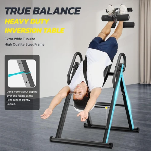 300LBS Heavy Duty Gravity Inversion Table Back Therapy Reflexology Stretcher - Picture 41 of 45