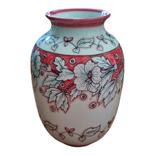 Portafiori anfora vaso in ceramica rosso porta fiori da interno stile antico
