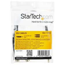 StarTech MUY1MFF 6in Stereo Splitter Cable 3.5mm Male to 2x 3.5mm Female