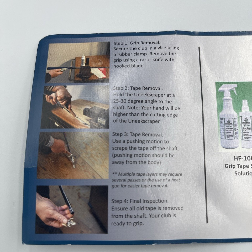 Brampton Uneekscraper Golf Grip Tape Removal Tool Clean Up Your Clubs