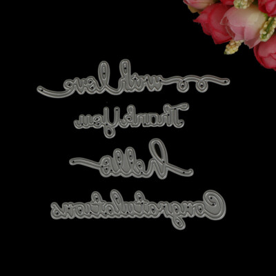 Greeting Words Cutting Die Metal Scrapbooking Dies Craft Dies Greeting Card B&jo