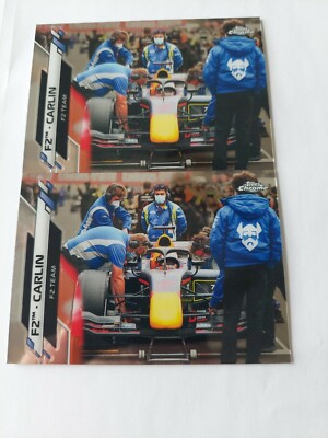 2020 Topps Chrome Formula 1 Carlin #110.  2 card lot