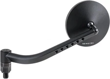 TANAX Napoleon NA-018L 46mm Black Motorcycle Mirror, 10mm Left-Side Only