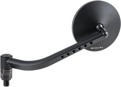 TANAX Napoleon NA-018L 46mm Black Motorcycle Mirror, 10mm Left-Side Only