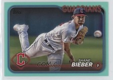 2024 Topps Series 1 Aqua Shane Bieber #107 10y3