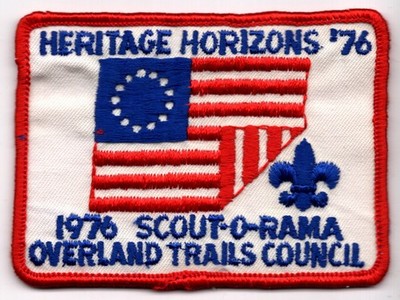 Patch Overland Trails Council NE 1976 Scout-O-Rama Heritage Horizons BSA 4x3''
