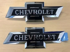 2 Chrome Front Tailgate Bowtie Emblem for 2016-2018 Silverado 1500 Colorado