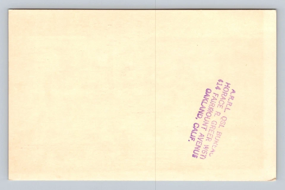 Ham Radio QSL OO5EH Belgian Congo to W6JP San Francisco 1958 Folded Dipole - Image 2 of 2