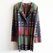 Excellent Condition PLEATS PLEASE Pleats All Over Pattern Coat 5 PLEATS PLEASE I