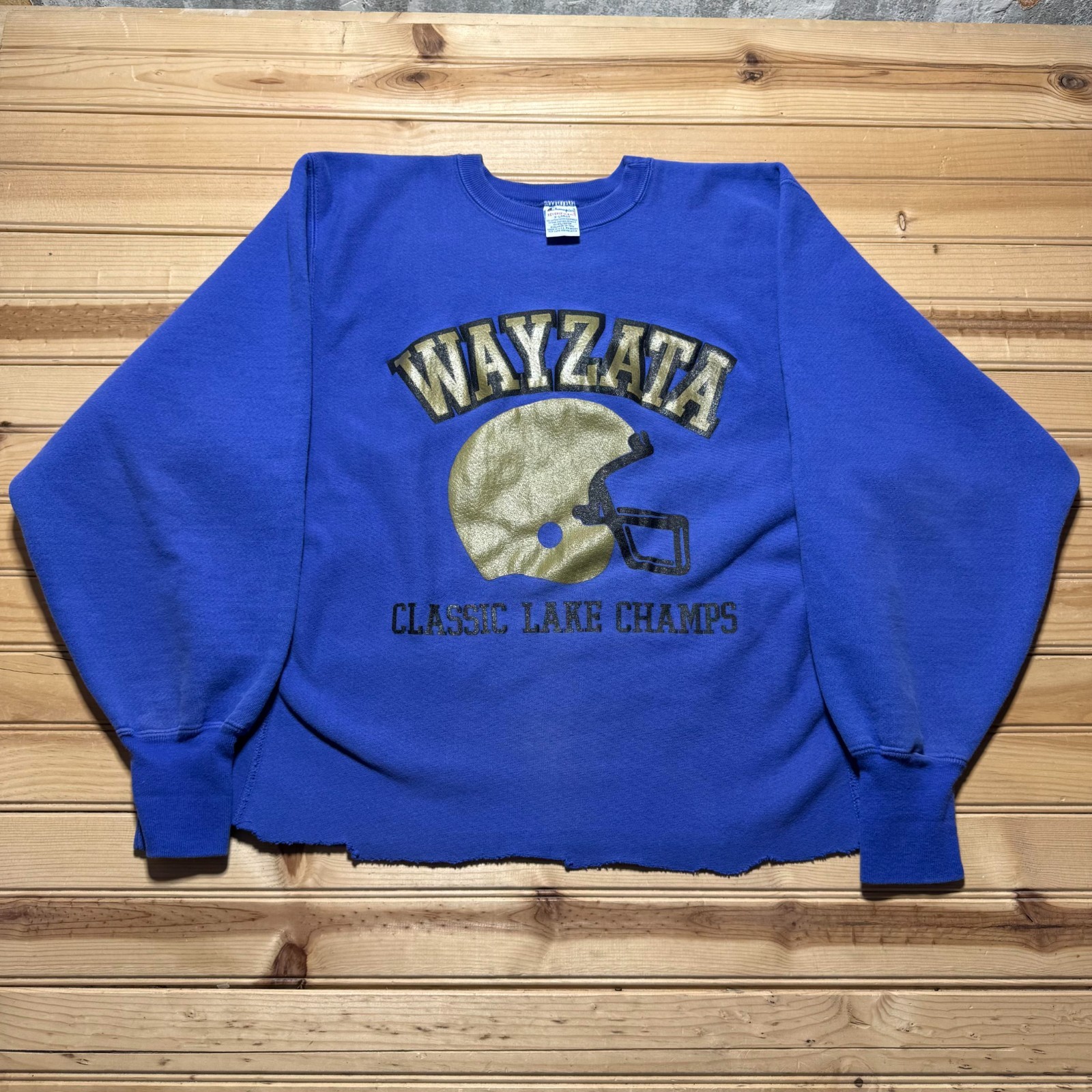 Vintage 90s Wayzata Classic Lake Champs Football Reverse Weave Sweatshirt XL