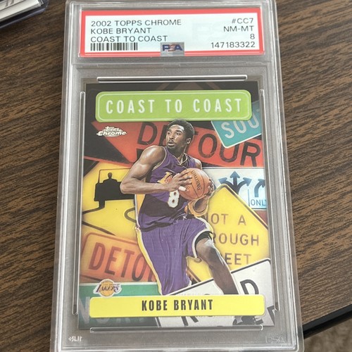 2002 TOPPS CHROME COAST TO COAST #CC7 KOBE BRYANT PSA 8
