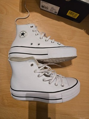 Converse Chuck Taylor All Star High-Top-Sneaker aus weißem Leder Gr. 36.5