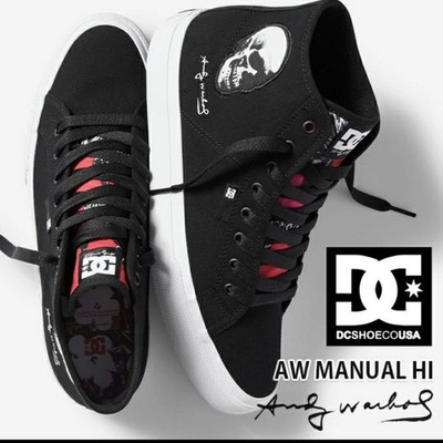 DC Shoes Andy Warhol Collaboration Men's Black High-Top Sneakers 24.5cm New