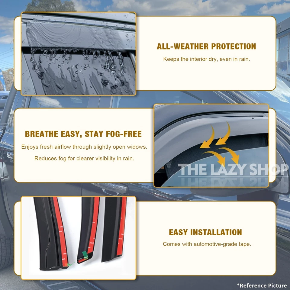 Weather shields Weathershields for Mazda Tribute 2000-2007 Sun Visors - image 3 of 4