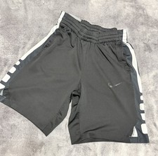 Nike ELITE Basketball Shorts Stripe Dri-Fit Athletic Black Boys Size Large