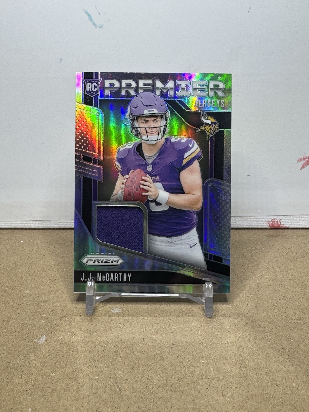2024 Panini Prizm - Premier Jerseys J.J. McCarthy #PJ-JJM (MEM, RC)