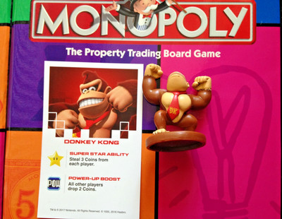 MONOPOLY NINTENDO GAMER Power Pack Donkey Kong Figur Token Stück mit Karte