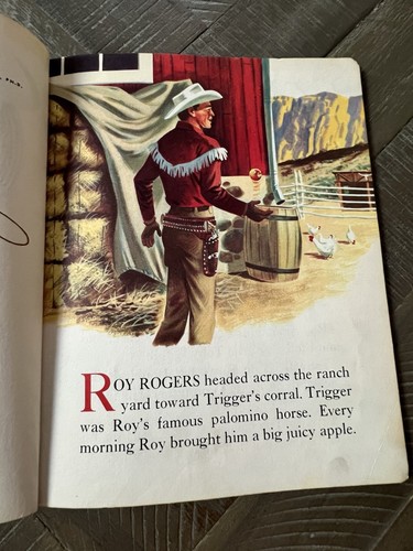 RARE 1954 Little Golden Book #195 Roy Rogers and Cowboy Toby 1st Ed "A" Print - Bild 5 von 12
