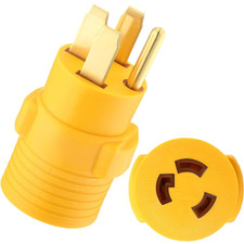 NEMA 14-50P to L6-30R RV Generator Welder Adapter, 50A 4 Prong Male Plug to 30A