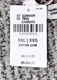 Victoria's Secret PINK NWT XXL Pink Leopard Print Mesh Ruffle Thong Panty Wink