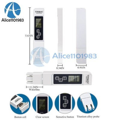 3 In 1   EC PPM Multifunctional Water Quality Meter Tester Pen LCD Display *tn