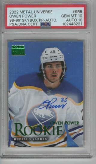 2022-23 UD METAL UNIVERSE OWEN POWER SKYBOX AUTO ROOKIE PSA 10/AUTO 10